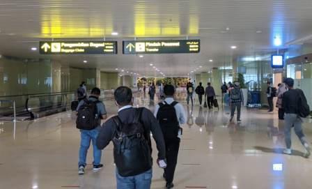 Kondisi di Bandara Internasional Syamsuddin Noor. (Foto:Ari)