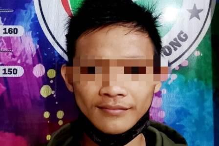 Terduga pelaku CAS alias Aldo (18) asal Desa Jaweten, Kecamatan Dusun timur, Kabupaten Barito Timur. (foto : humas polres tabalong)