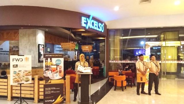 Excelso yang terletak di groundfloor Q Mall Banjarbaru