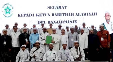 Muscablub Ke-5 sekaligus penetapan Ketua DPC Rabithah Alawiyah periode 2023-2028 di Gedung Mahligai Pancasila Banjarmasin, Minggu (19/3/2023). (foto: koranbanjar.net)